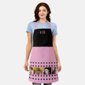 4 photo initials polka dots black pink schort (Gedragen)