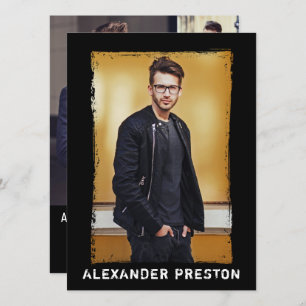 4 Photo Modèle Acteur Carte Comp Grunge 5.5x7.5