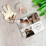 4 Photo personnalisée Collage initial Coeur person<br><div class="desc">Créer un Collage personnalisé personnalisé 4 photos Coeur initial Clavier personnalisé Ricaso</div>