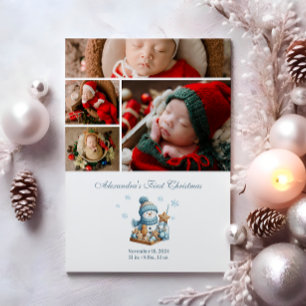 4 Photo Premier Faire-part de naissance de Noël
