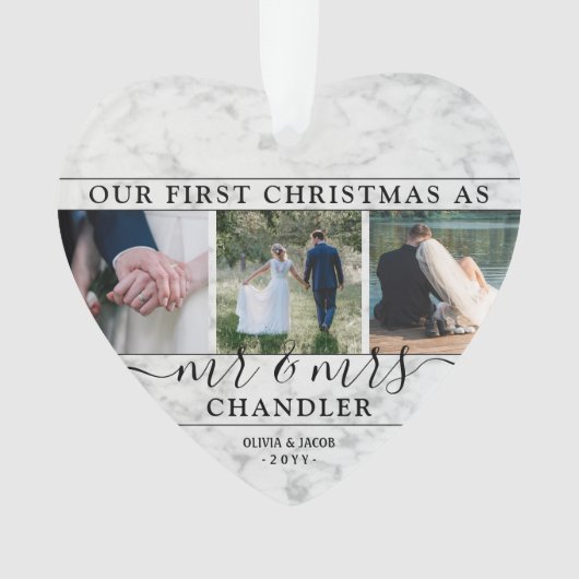 4 Photo Premier Noël en Marbre Mr & Mrs Faux (devant)
