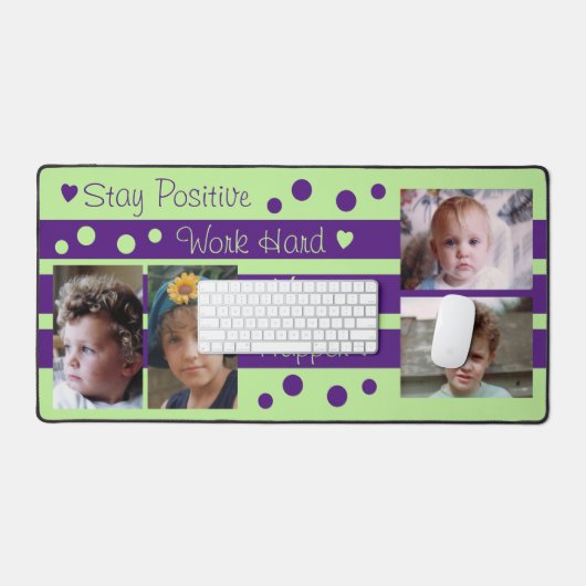 4 photo rester positif violet et vert (Clavier et souris)