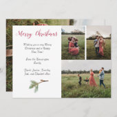 4 photos Carte de Noël et espace pour le texte (Devant / Derrière)