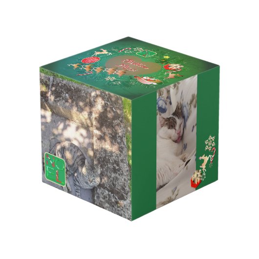 4 Photos Christmas Photo Cube Kubus (Voorkant hoekig)