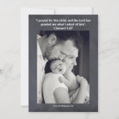 4 Photos Collage - Faire-part de naissance (Dos)