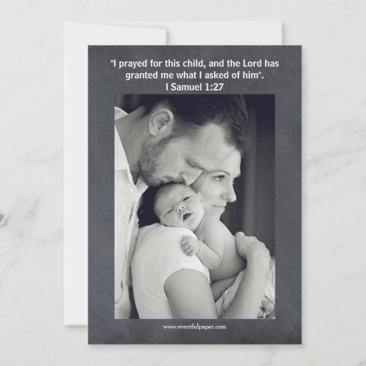 4 Photos Collage - Faire-part de naissance (Dos)