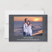 4 Photos Collage Tableau Noir - 3x5 Save the Date (Dos)