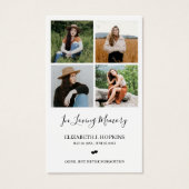 4 Photos Collections Funéraires Cartes de prières  (Devant)