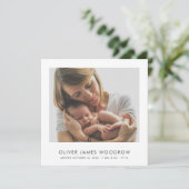 4 Photos de bébé Faire-part de naissance de collag (Debout devant)