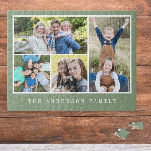 4 Photos Gallery Collage Family Personalized Legpuzzel
