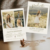 4 Photos Graduation Party Faire-part