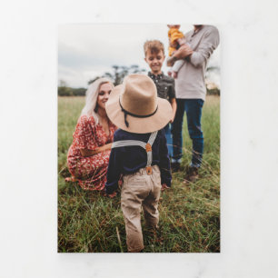 4 photos Triple carte de Noël Aquarelle