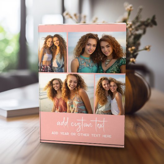 4 Pic Collage - eenvoudige, minimale blos en scrip Fotoblokken