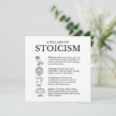 4 pijlers van het stoïcisme kaart (Staand voorkant)