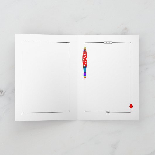 4 pinceaux carte de voeux (Intérieur)