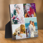 4 Plaque Photo Avec Modèle Blanc Arrondi<br><div class="desc">Plaque de table personnalisée de 4 modèles photo avec 4 photos changeables,  un cadre blanc arrondi et un support intégré à l'arrière. Un grand cadeau unique pour la famille.</div>