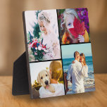 4 Plaque Photo Avec Modèle Noir Arrondi<br><div class="desc">Plaque de table personnalisée de 4 modèles photo avec 4 photos changeables,  un cadre noir arrondi et un support intégré à l'arrière. Un grand cadeau unique pour la famille.</div>
