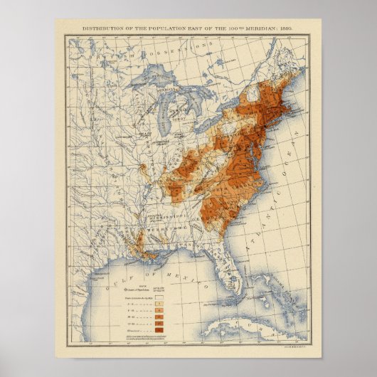 4 Populatie 1810 Poster (Voorkant)
