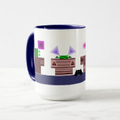 4 Pots et une Mug de chat (Devant gauche)