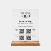 4 Qr Code Scan om moderne professionele betaling t Acryl Bord (Voorkant)