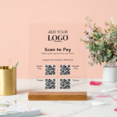 4 Qr Code Scan om moderne professionele betaling t Acryl Bord (Huwelijk)