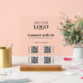 4 QR Code Social Media Connect with Us Logo Modern (Mariage)
