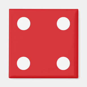 4 Red Dice Magnet Magneet