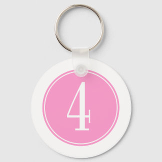 #4 Roze cirkel Sleutelhanger