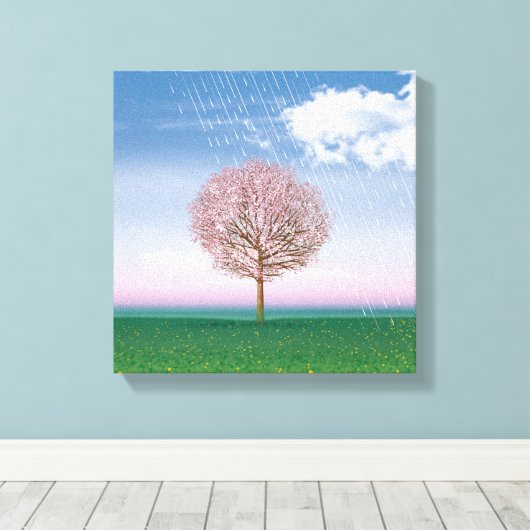 4 Saisons 4 panneaux Impression de toile d'art PRI (Insitu (Plancher de Bois))