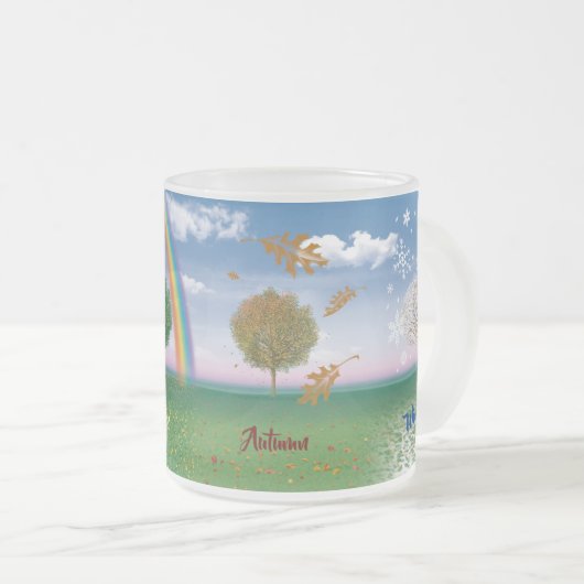 4 saisons VERRE FROSTED Boire mug (Devant droit)