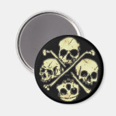 4 schedels magneten (Voorkant / Achterkant)