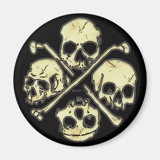 4 schedels magneten (Voorkant)