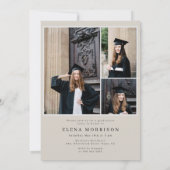 4 Scripts photo Neutre 2025 Invitations de graduat (Dos)