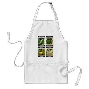 4  Seed Packet Label Art Plantaardige Design Standaard Schort