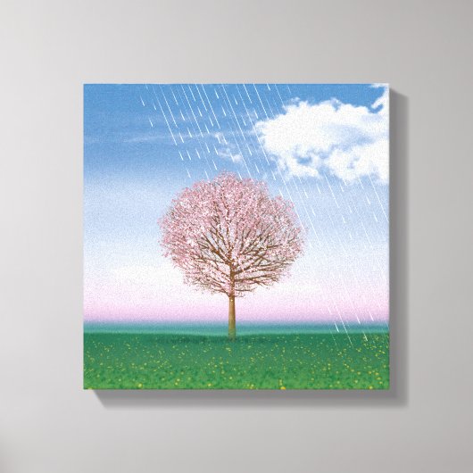 4 Seizoenen 4 panelen SPRING kunst canvas print (Voorkant)