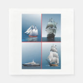 4 serviettes en papier pour bateaux (Devant)