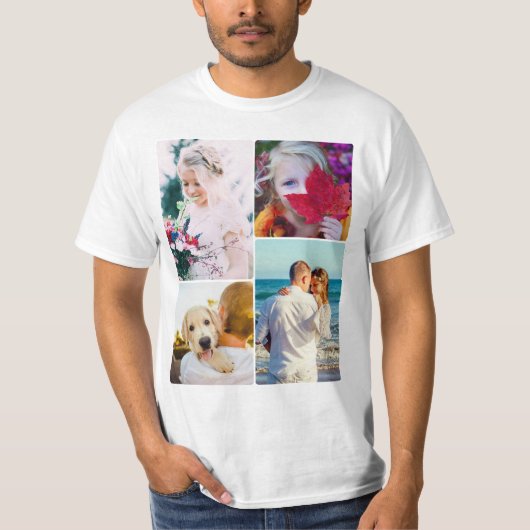 4 Sjabloon met fotoselectie T-shirt (Voorkant)