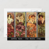 4 stenen A. Mucha Briefkaart (Voorkant / Achterkant)