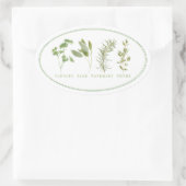 4 Stickers ovale HERBS FRAIS (Sac)