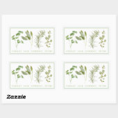 4 Stickers Rectangle HERBS FRAIS (Feuille)