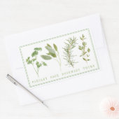 4 Stickers Rectangle HERBS FRAIS (Enveloppe)