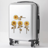4 Stickers tournesol (Sur valise)