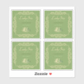 4 stks  aangepaste kruidenthee sticker (Vel)