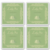 4 stks  aangepaste kruidenthee sticker (Voorkant)