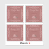 4 stks  aangepaste roobios rode thee sticker (Vel)