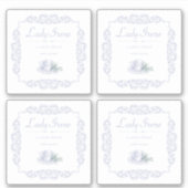 4 stks  aangepaste witte thee sticker (Voorkant)