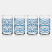 4 stuk glas set | Bohemian Blues (Achterkant)