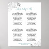 4 Tableau Frills Mariage Sièges Turquoise sur blan (Devant)