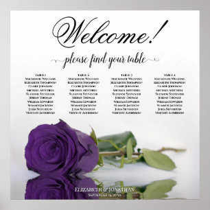 4 Tableau Royal Purple Rose Élégant Sièges