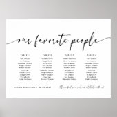 4 Tableaux Nos personnes préférées Plan de tableau (Devant)